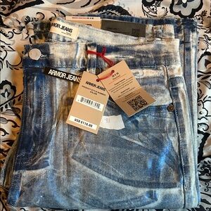 Men's Blue Washed Denim Jeans